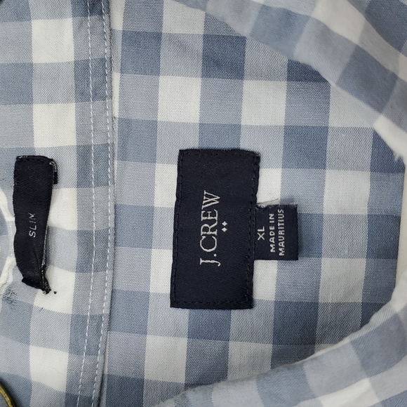 J. Crew Men's Grey Buffalo Check Shirt, Size XL - Picture 8 of 9